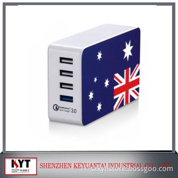 32.5W 4 Ports Quick Charge 3.0 multi port usb charger with ce fcc kc rohs
